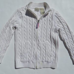 L.L.Bean Sweater 6X-7 cardigan full zip Girls Boys Kids 100% Cotton ll bean